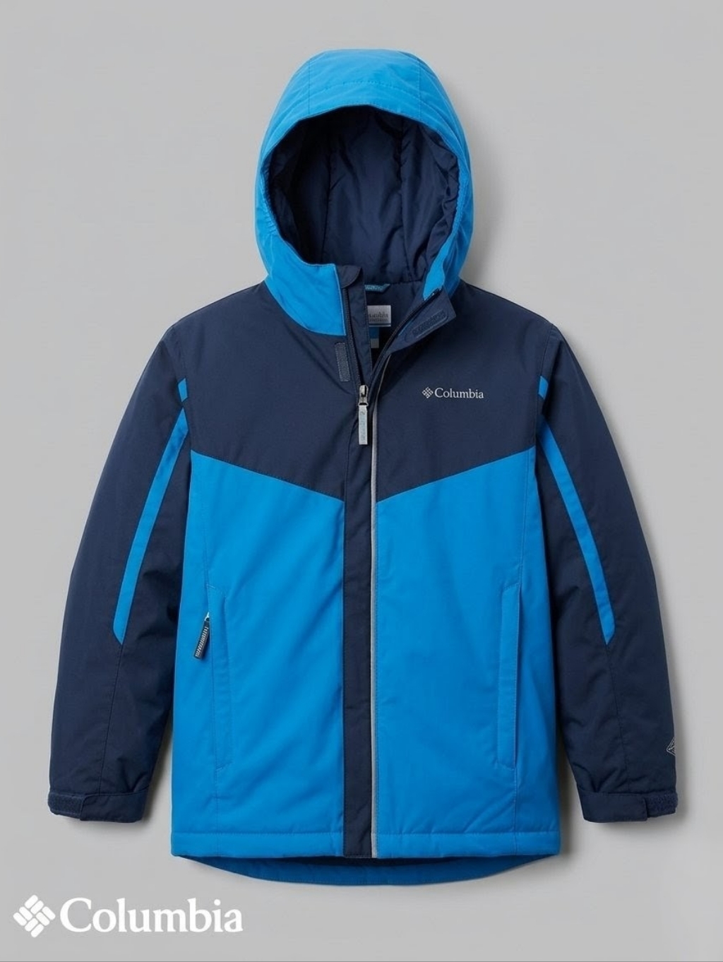 Columbia Omni Tech Winter Jacket Insulated Waterproof Kids Boys Large L Blu